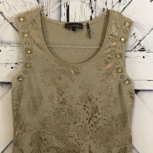 Jane & John Bling Snake Skin Print Top LNC - Picture 2 of 6